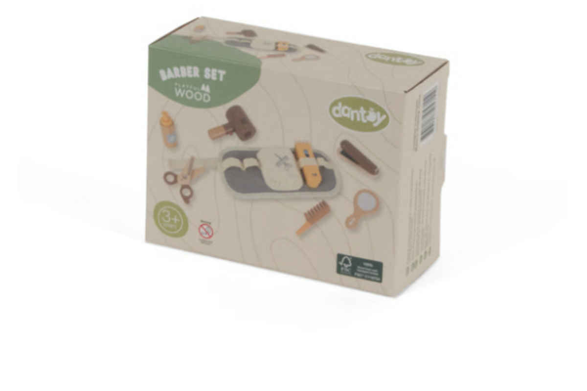 Kappersset, hout, 8-delig
