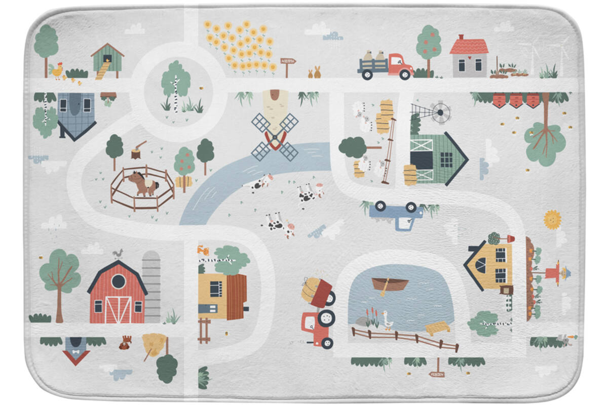 Speelmat de kleine boerderij, 100 x 150 cm