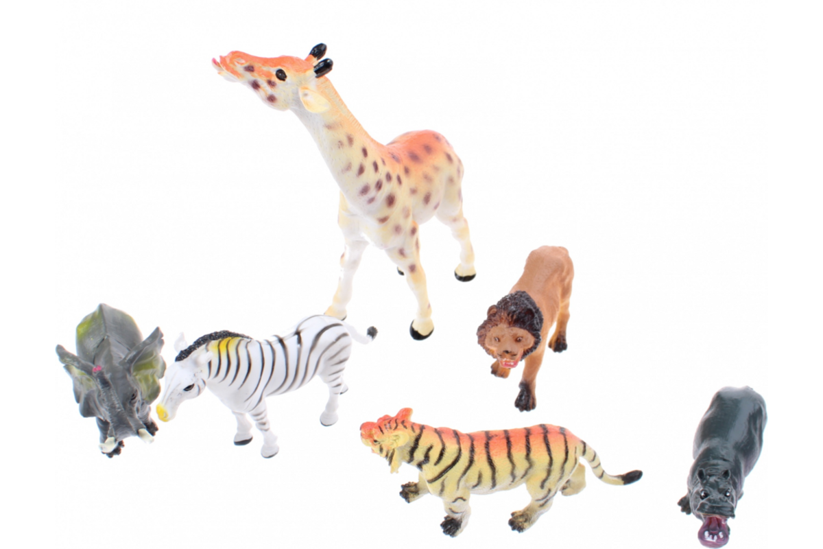 Dierentuindierenset, 6 stuks