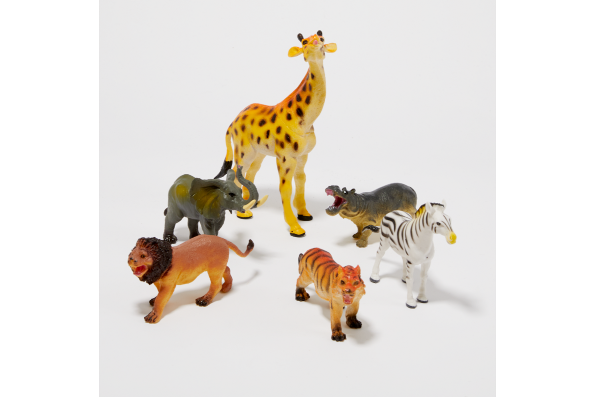 Dierentuindierenset, 6 stuks