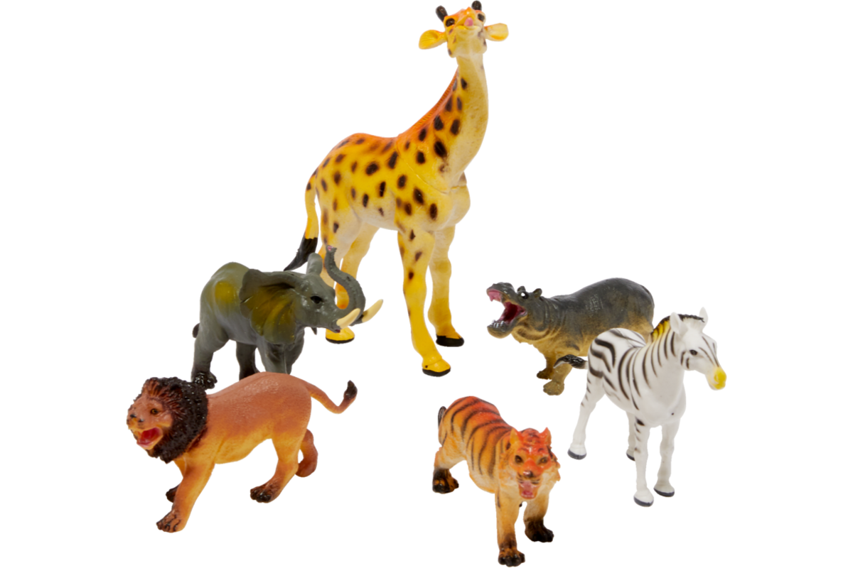 Dierentuindierenset, 6 stuks