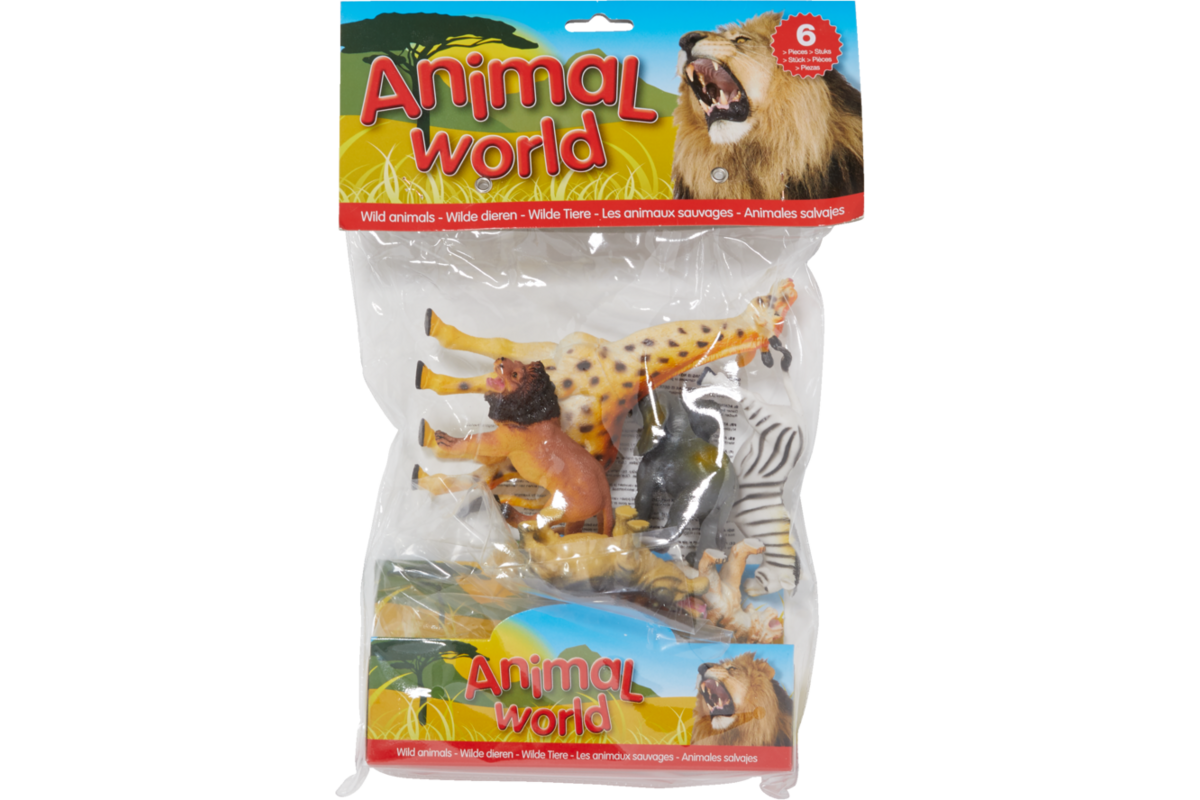 Dierentuindierenset, 6 stuks