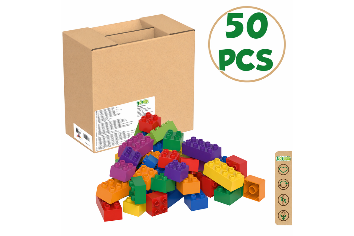 BiOBUDDi Education Big bouwblokken 50 stuks