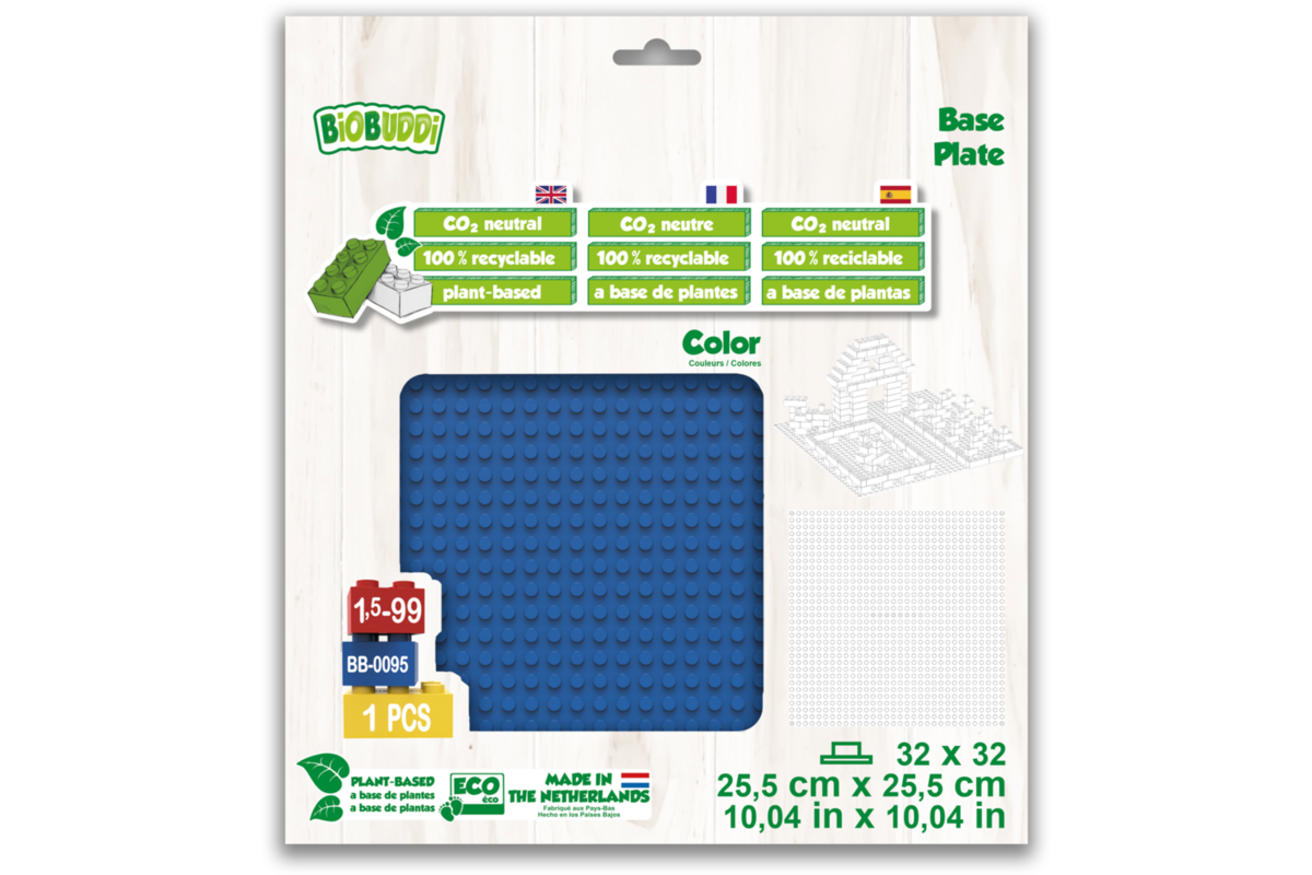 BiOBUDDi Education basisplatenset Ocean Blue, 4 st, 25,5 x 25,5 cm
