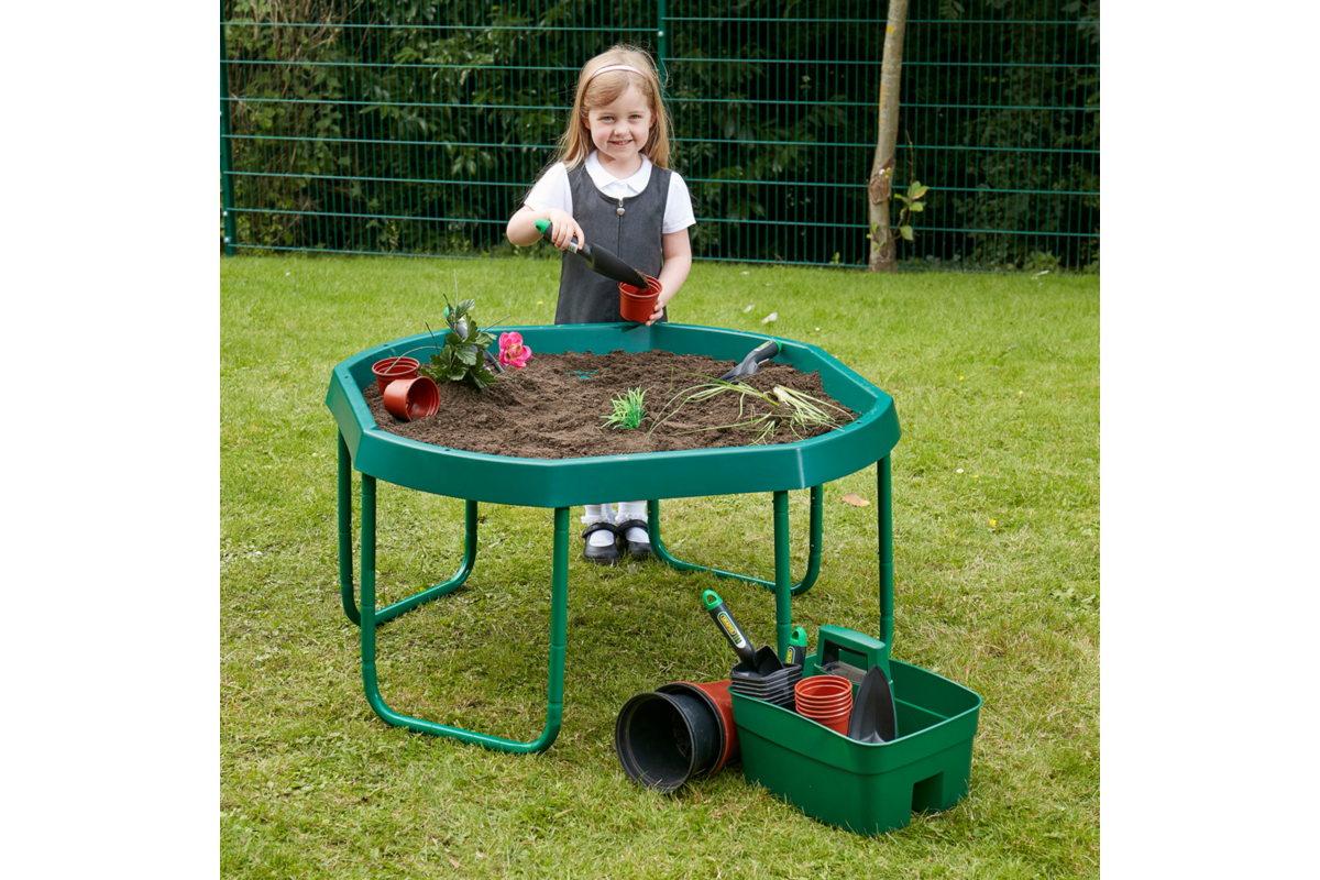 Tuff tray | verstelbaar onderstel groen