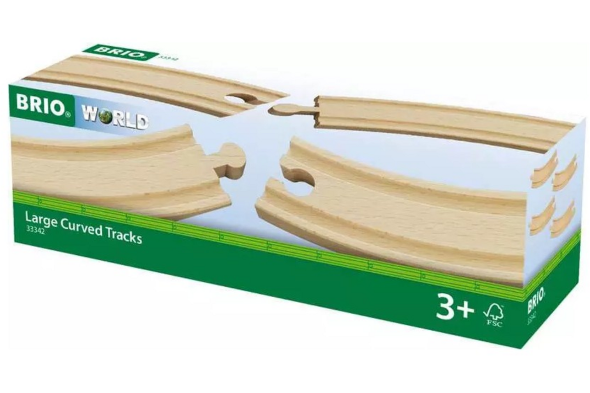 Brio World lange rails bochten (4 stuks)