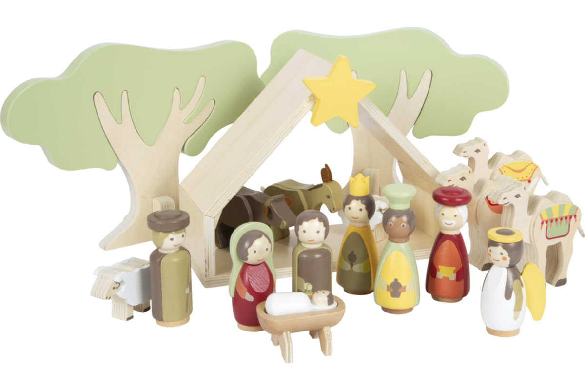 Small Foot - Houten Kerstkribbe Speelset