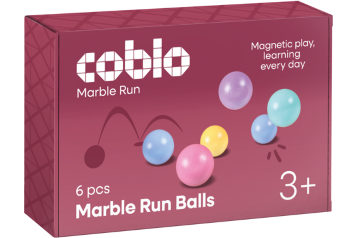 Coblo Pastel Knikkerbaan balletjes - 6 stuks