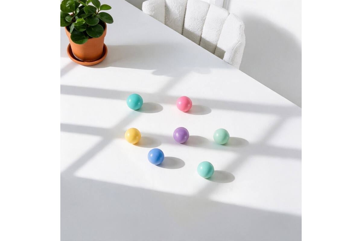 Coblo Pastel Knikkerbaan balletjes - 6 stuks
