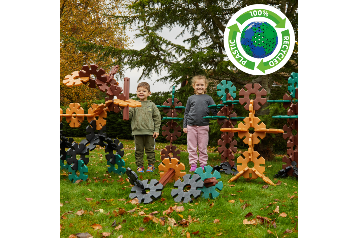 Polydron Reuze Octoplay Natuurkleuren, 84 Stuks