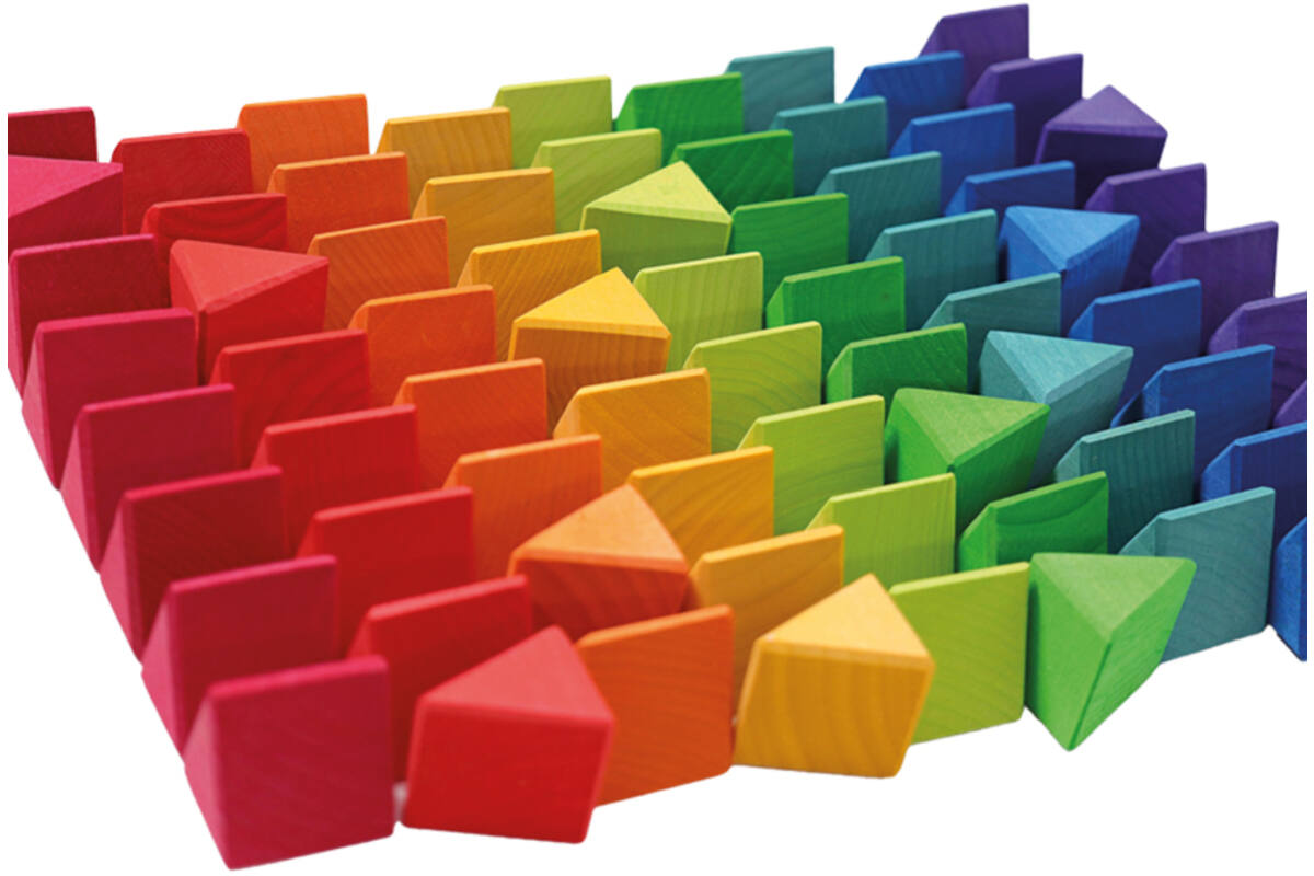 Grimm's - reuze achthoek - puzzel - hout - set van 72