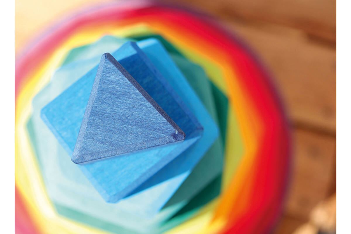 Grimm's - reuze geometrische stapeltoren - stapelen - set van 11