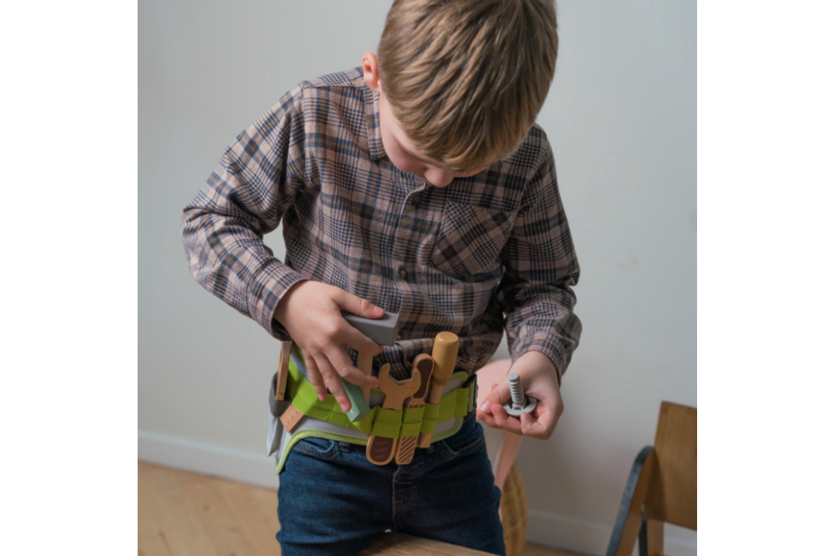 Gereedschapsriem| 11 delig, hout