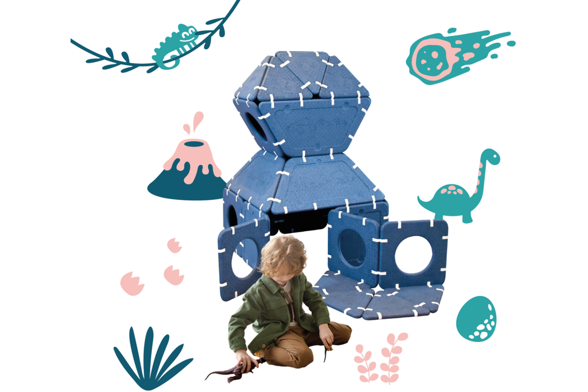 Bouwset educatie inöuqa, Blue Berry, set van 30 stuks