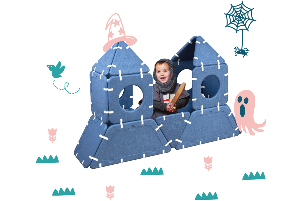 Bouwset educatie inöuqa, Blue Berry, set van 30 stuks