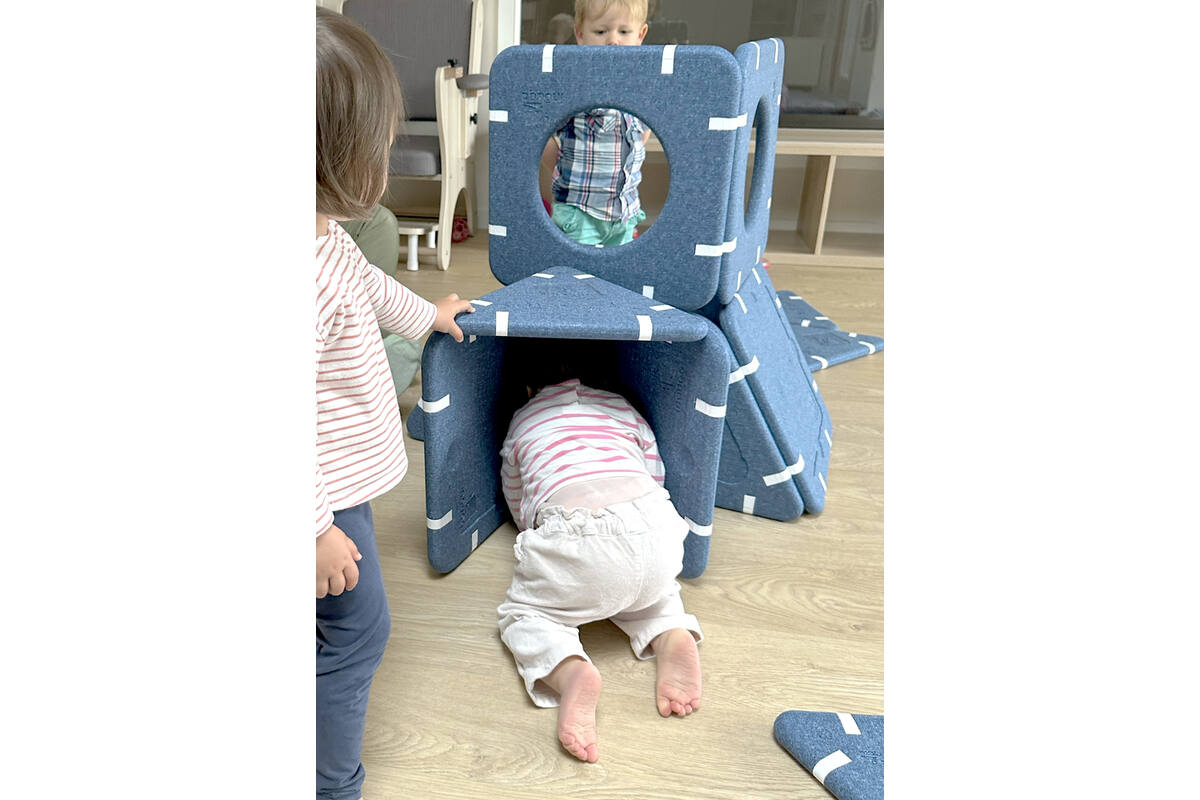 Bouwset educatie inöuqa, Blue Berry, set van 30 stuks