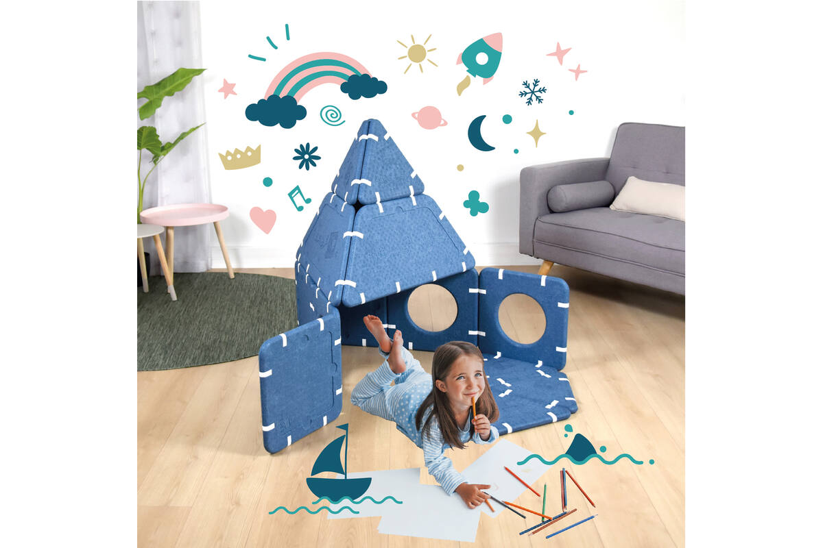 Bouwset educatie inöuqa, Blue Berry, set van 30 stuks