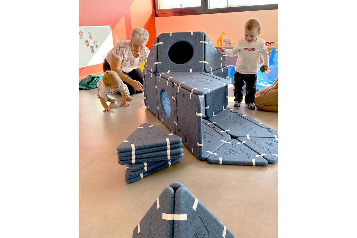 Bouwset educatie inöuqa, Blue Berry, set van 30 stuks
