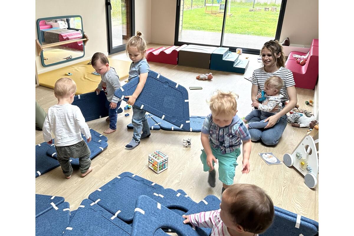 Bouwset educatie inöuqa, Blue Berry, set van 30 stuks
