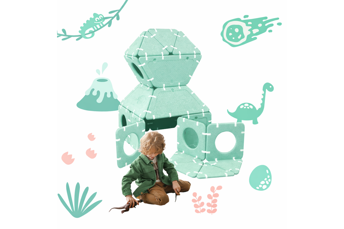 Bouwset educatie inöuqa, Ocean Green, set van 30 stuks