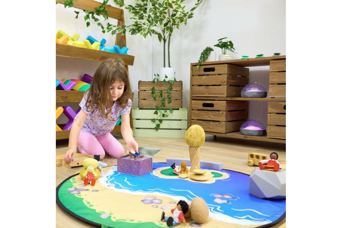 Tuff tray | Interactieve kleine wereld strand- en zeegebied