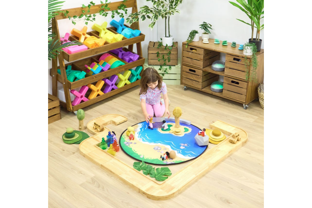Tuff tray | Interactieve kleine wereld strand- en zeegebied
