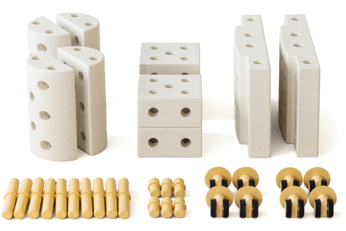 MODU Educatieset klein, Sand Grey / Honey Yellow
