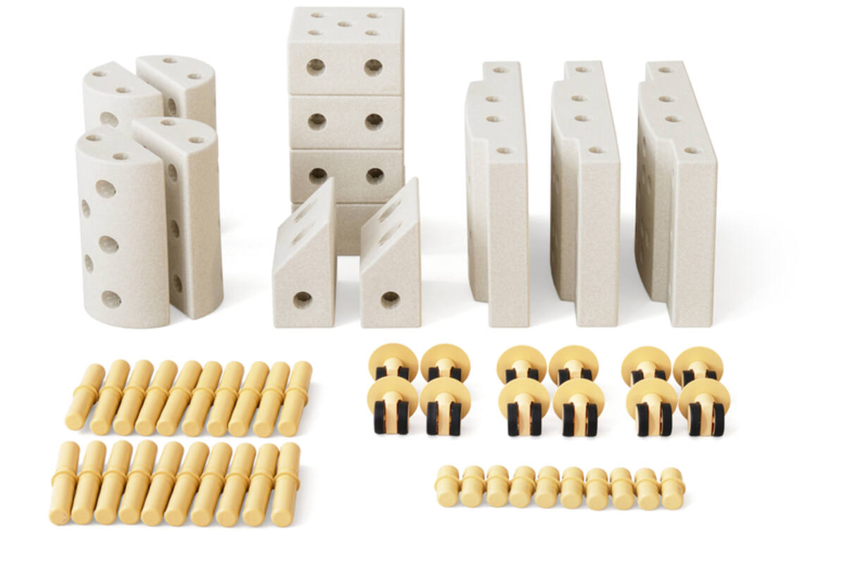 MODU Educatieset groot, Sand Grey / Honey Yellow