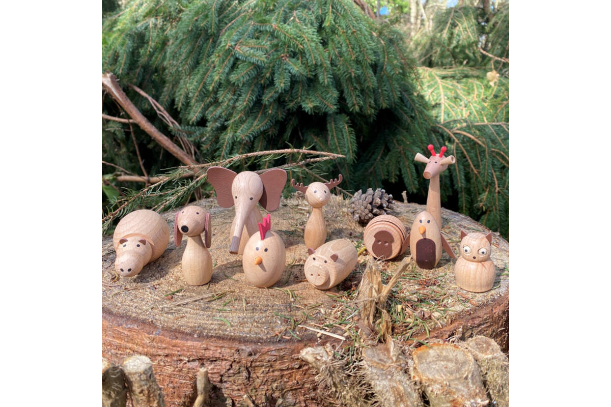 Houten diervriendjes
