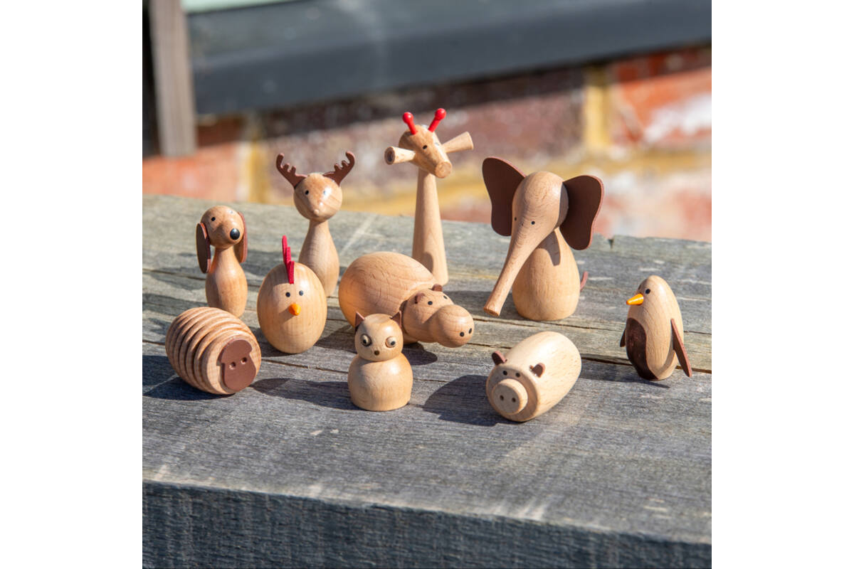 Houten diervriendjes