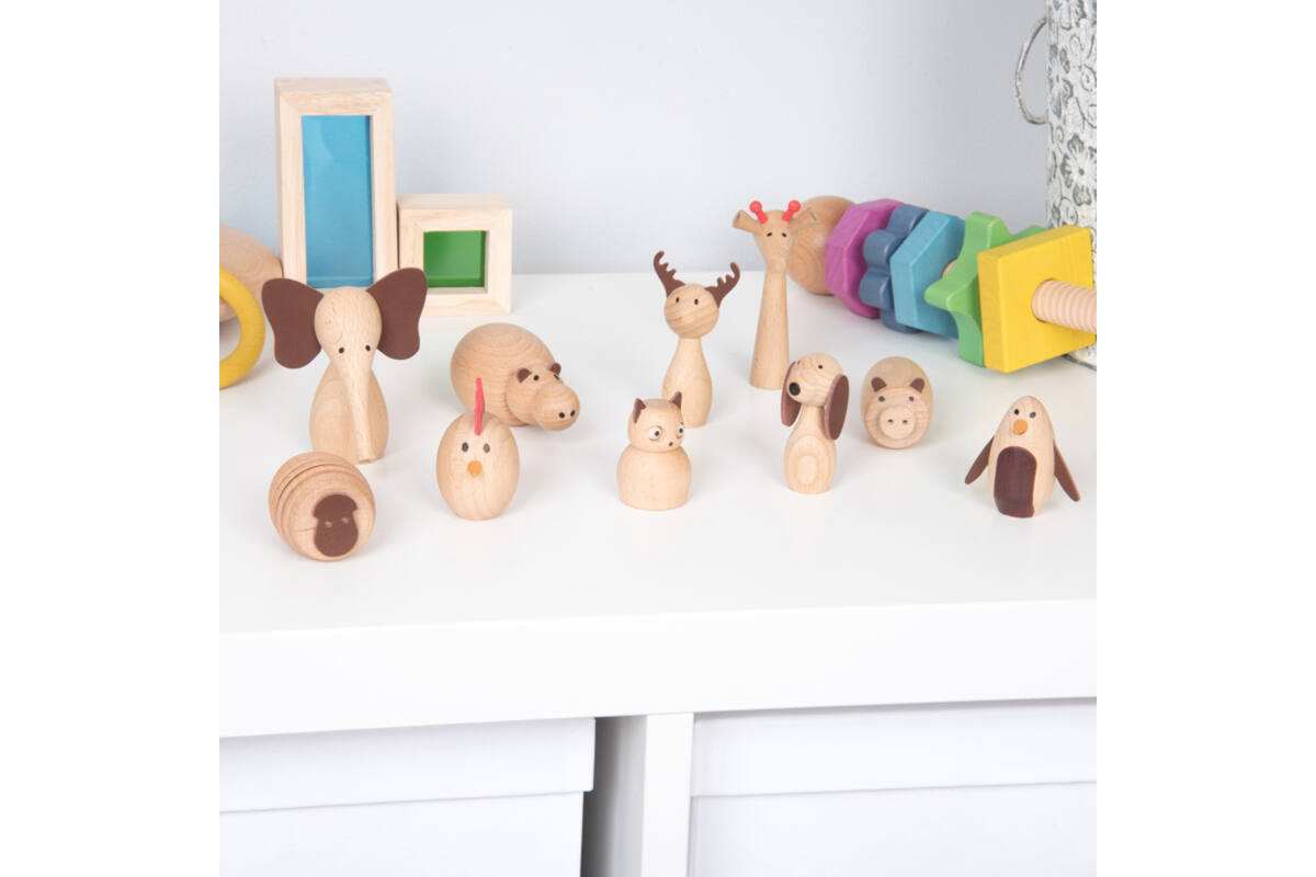 Houten diervriendjes