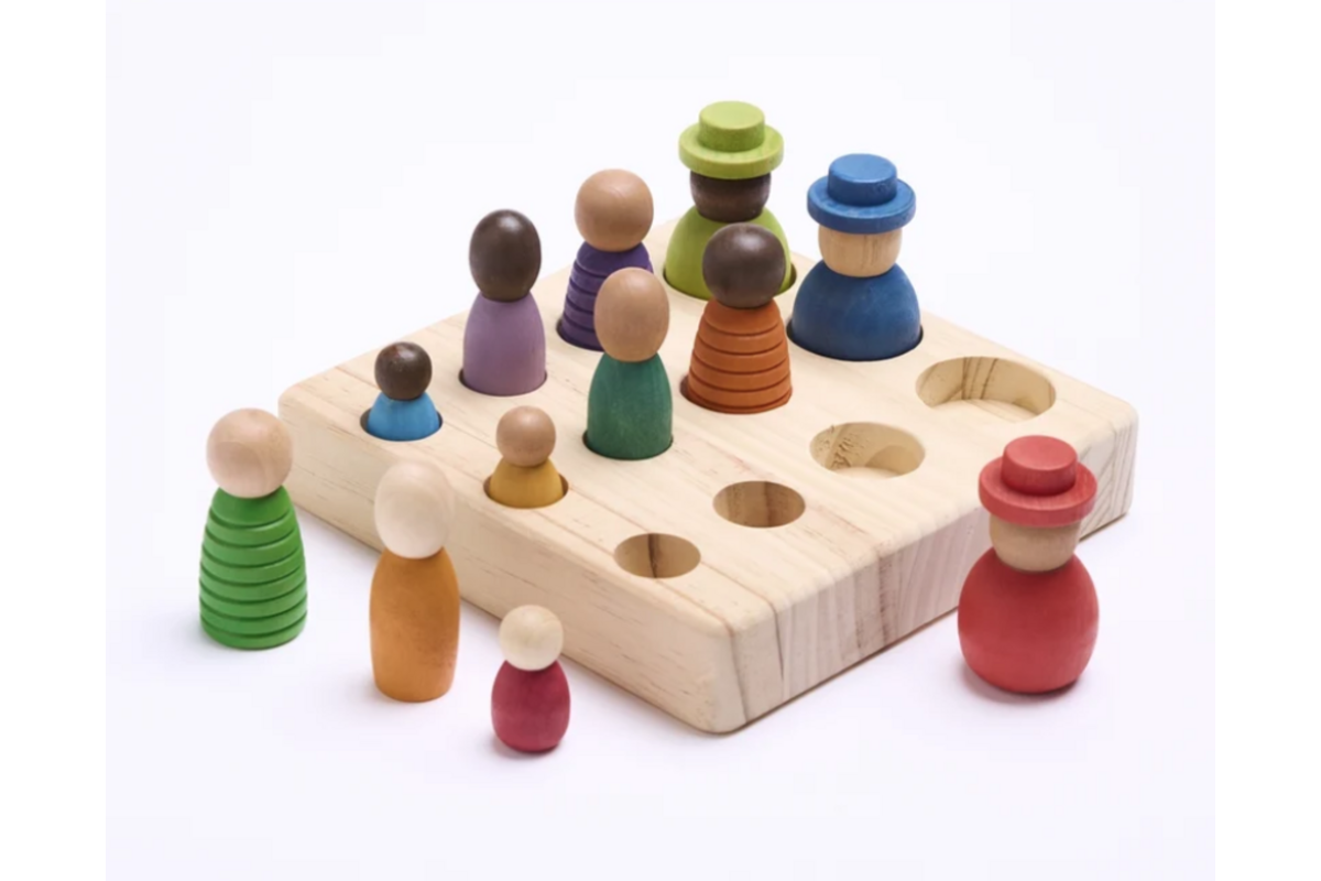 Wereldburgerset, loose parts, hout