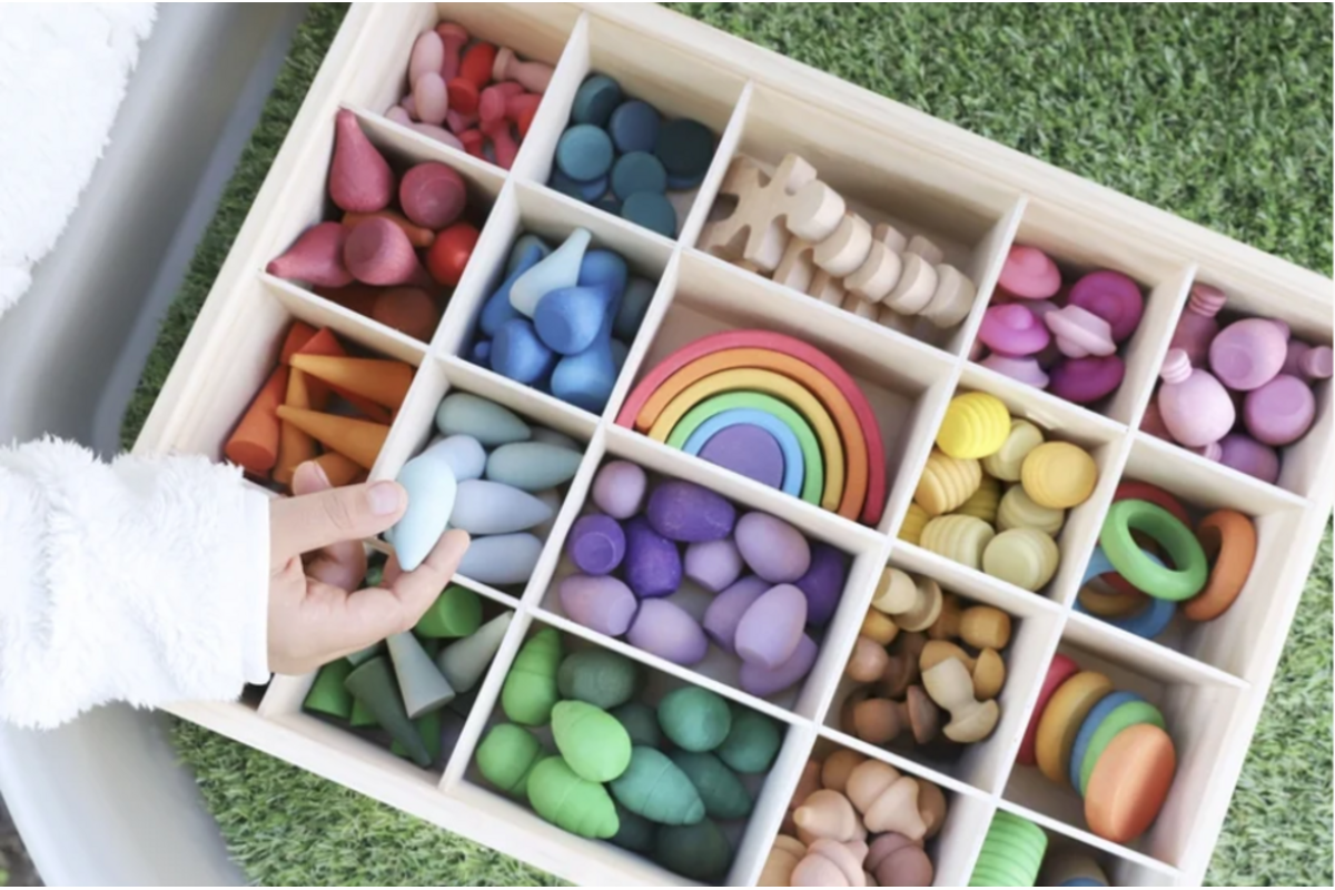 Loose parts fantasie en creatieset, set van 206 stuks