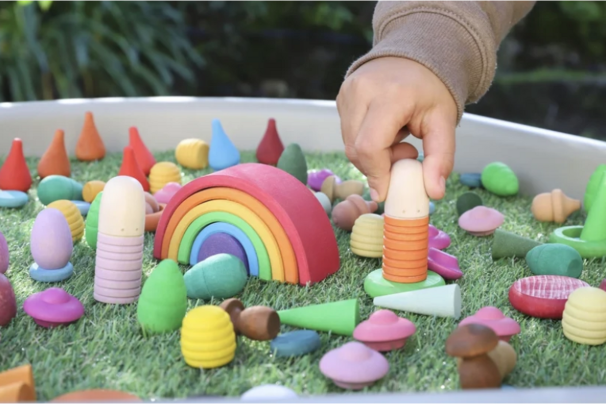 Loose parts fantasie en creatieset, set van 206 stuks