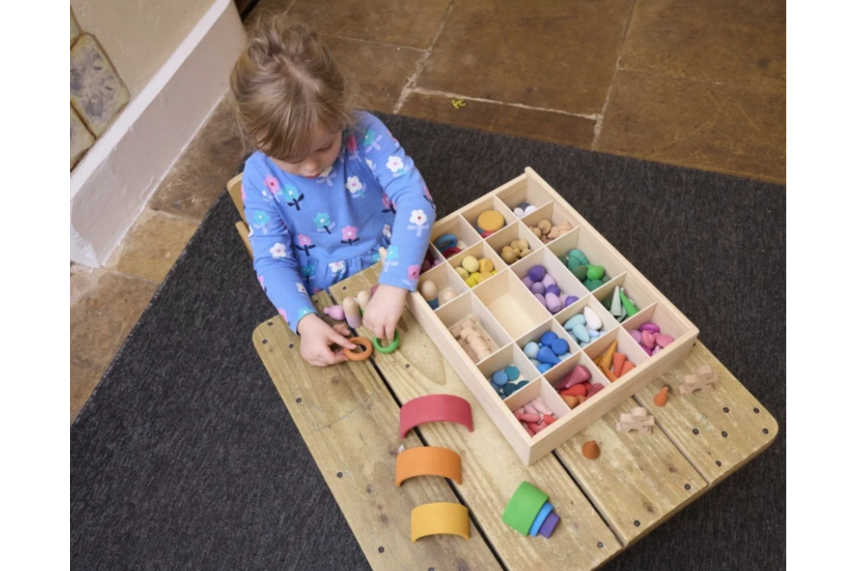 Loose parts fantasie en creatieset, set van 206 stuks