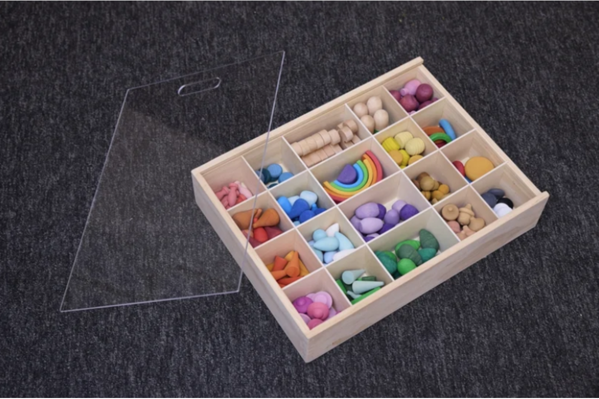 Loose parts fantasie en creatieset, set van 206 stuks