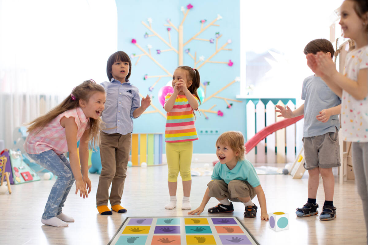 Speelmat twister | handen en voeten, incl. dobbelsteen, 100 x 200 cm