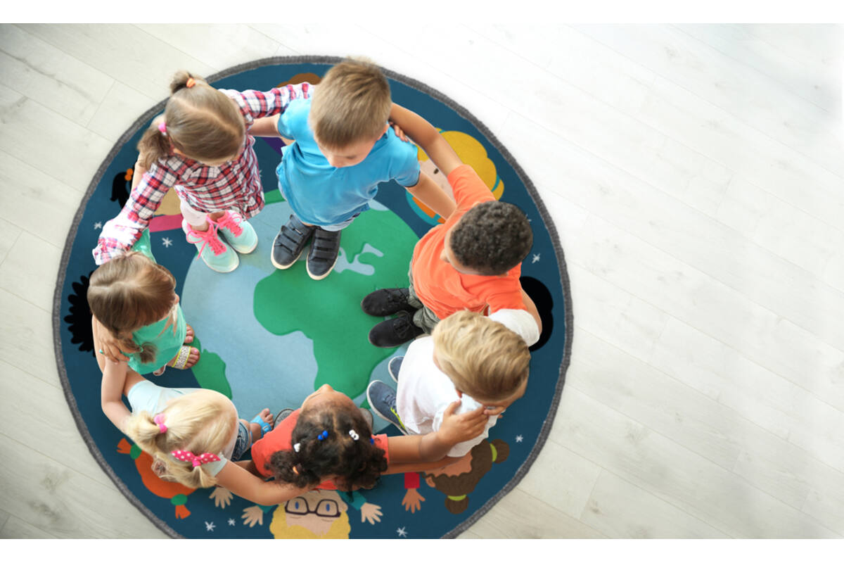 Speelmat rond | kinderen van de wereld, 200 cm diameter
