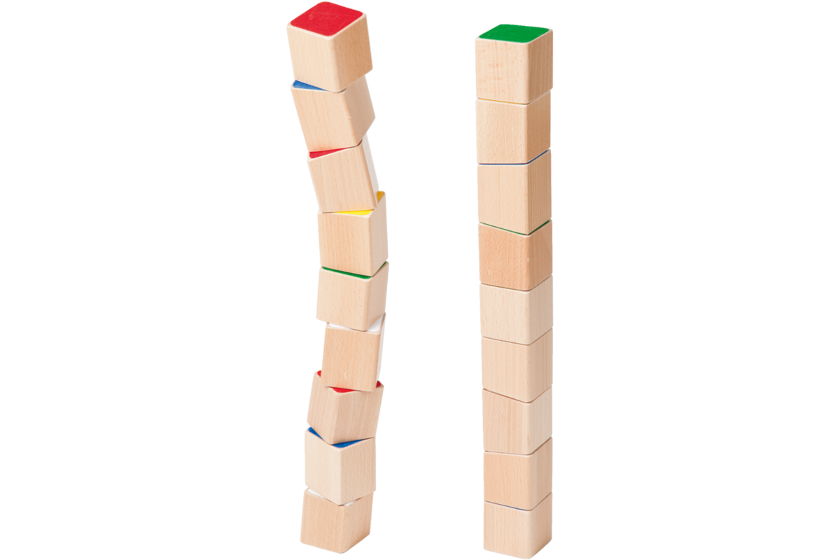 Bouwblokken balanceren
