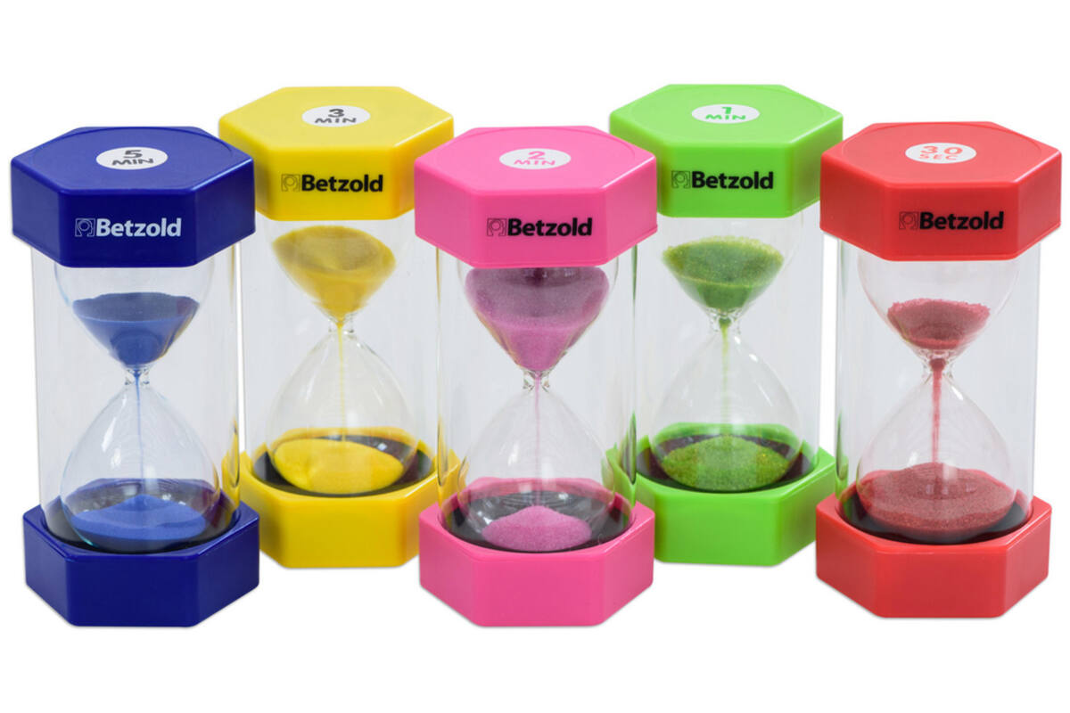 Zandloper groot, assortiment 5 stuks