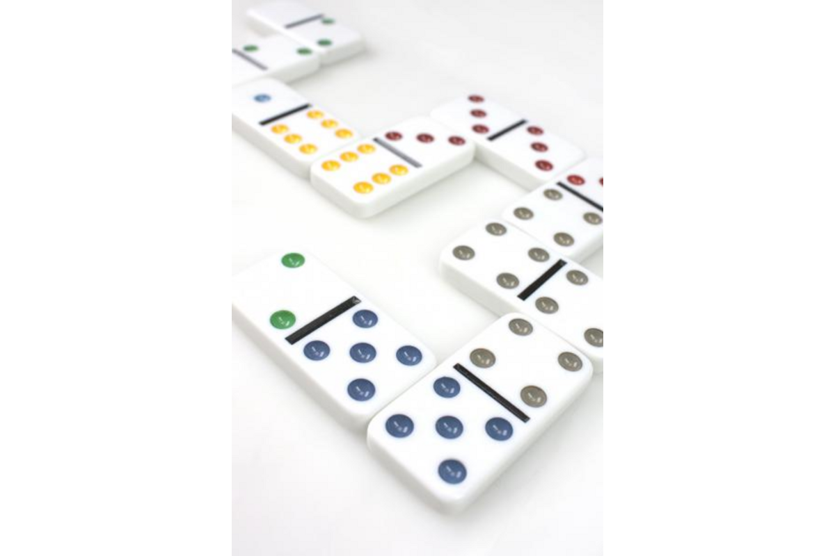 Domino dubbel 6 in blik