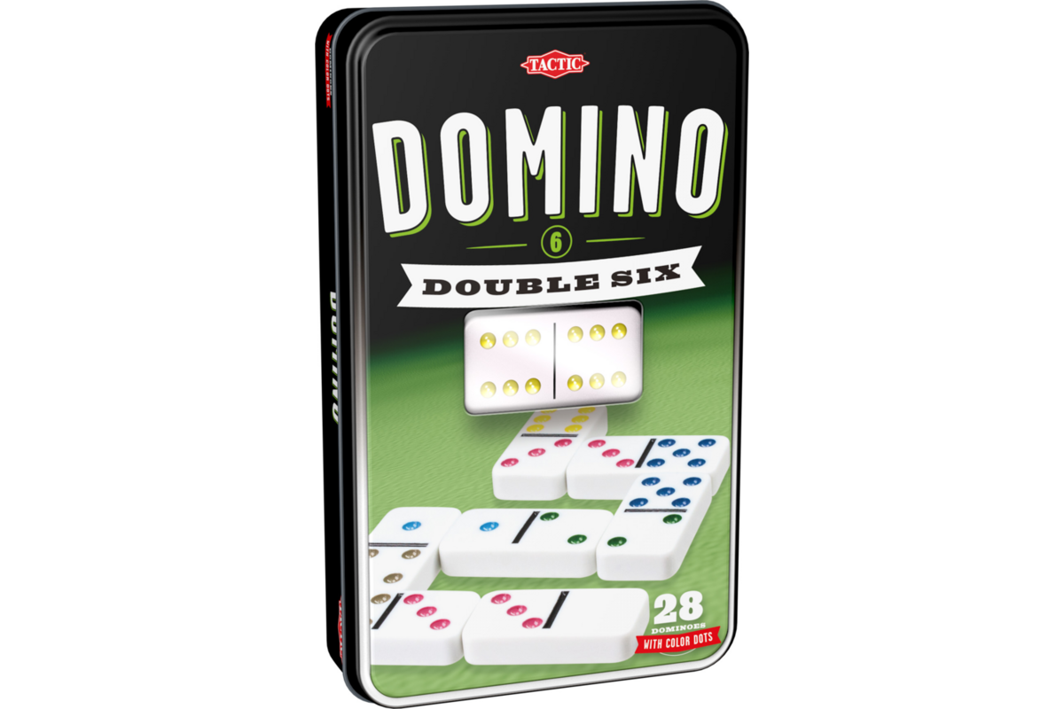 Domino dubbel 6 in blik