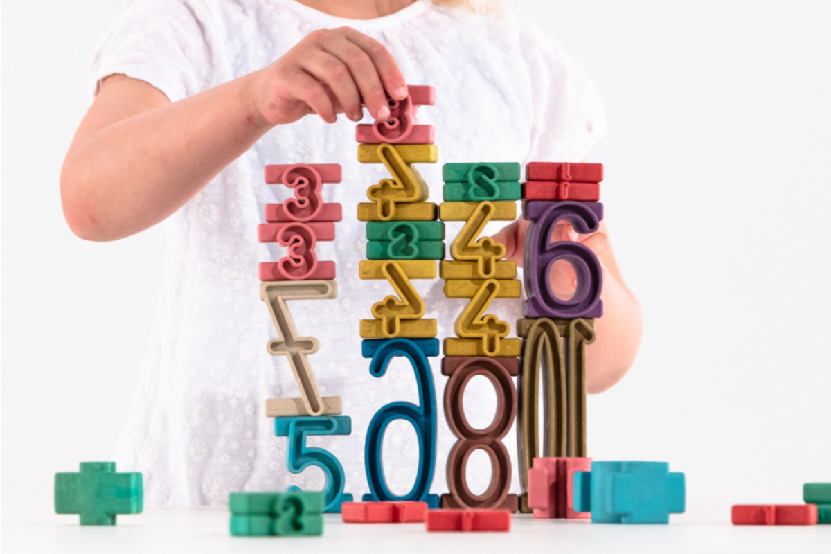 Torengetallen in Montessorikleuren (34 stuks)