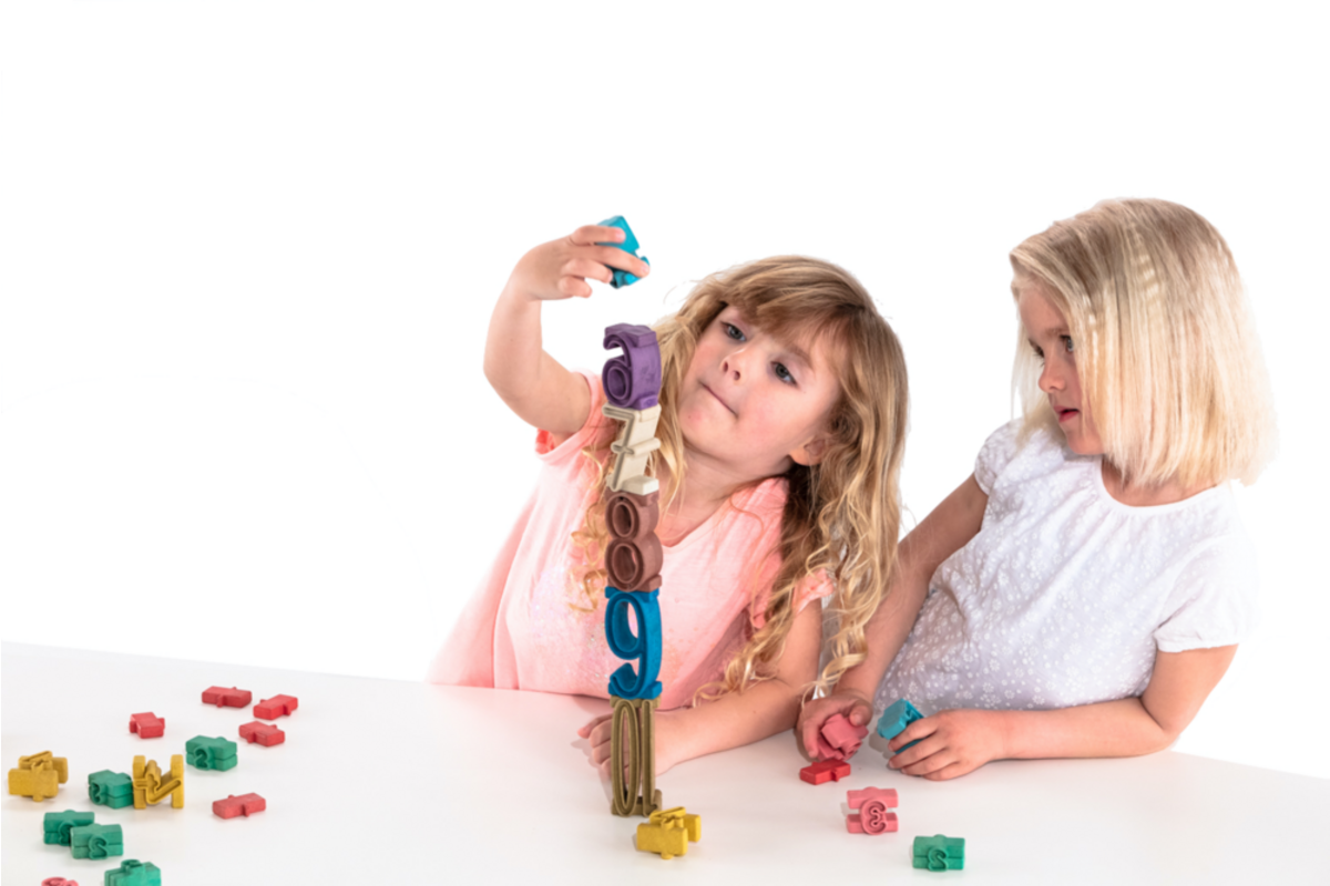 Torengetallen in Montessorikleuren (34 stuks)
