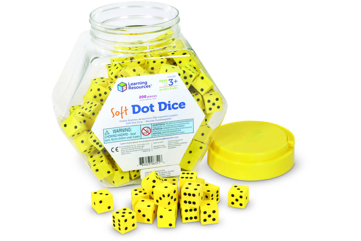 Dobbelstenen zacht schuimstof (set van 200)