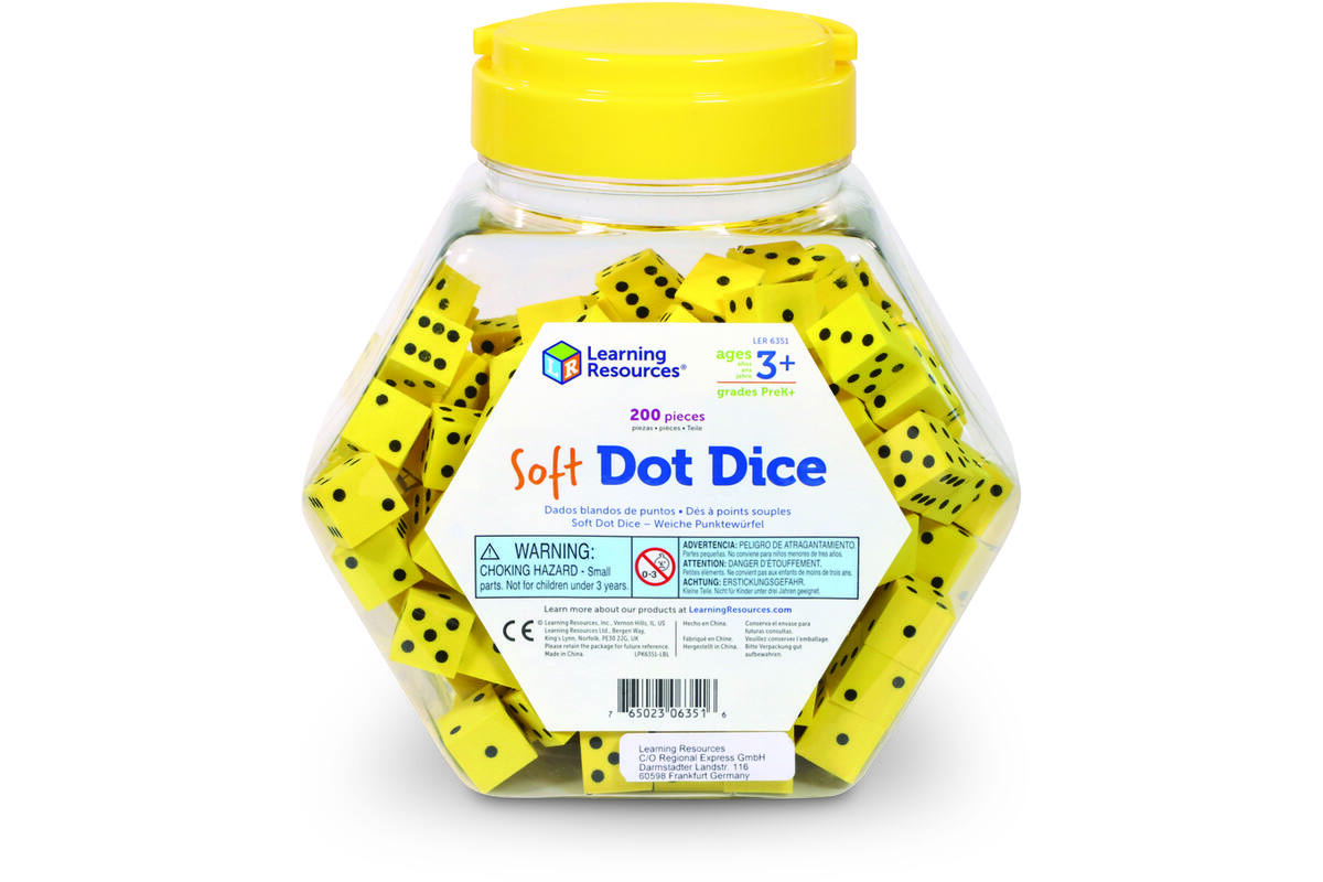 Dobbelstenen zacht schuimstof (set van 200)