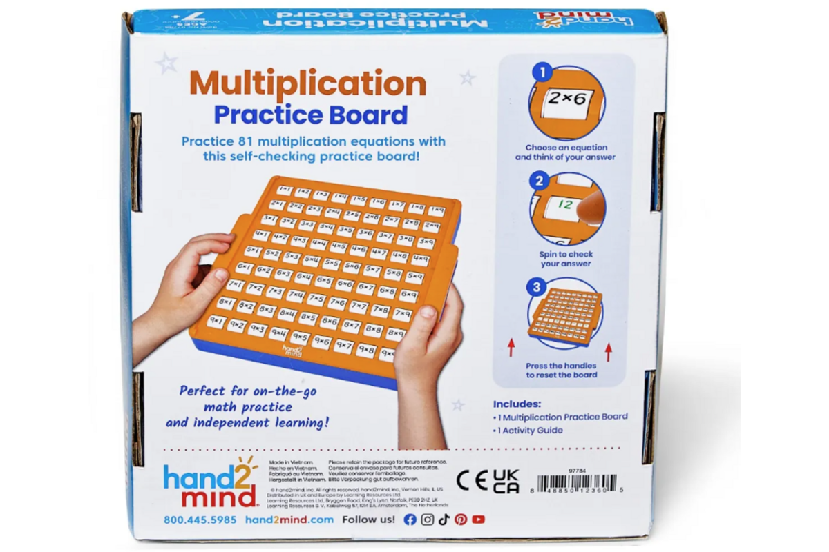 Multiplication Practice Board