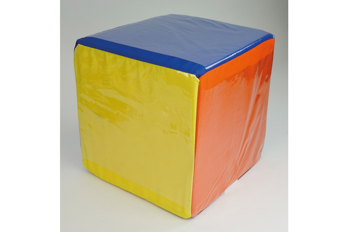 Blanco dobbelsteen met insteekhoezen, 25 cm