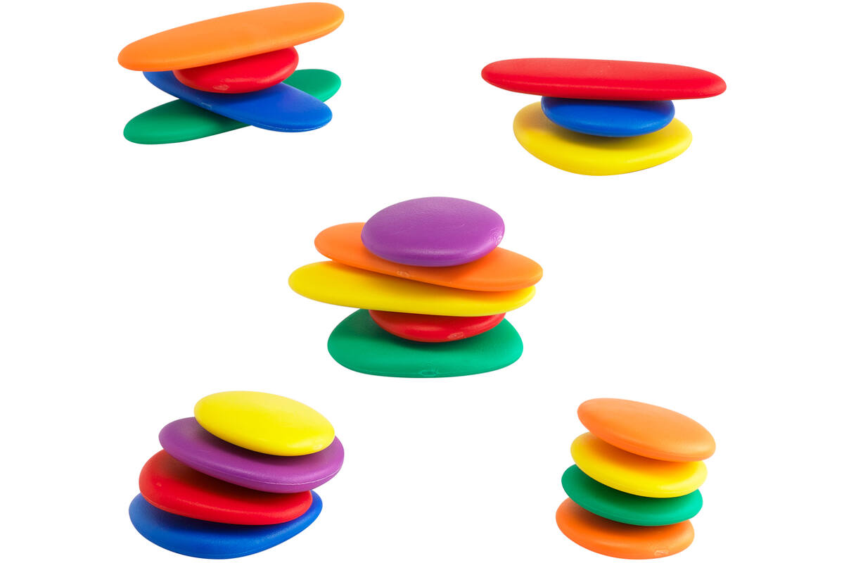 Kiezelstenen Junior in regenboogkleuren, activiteitenset