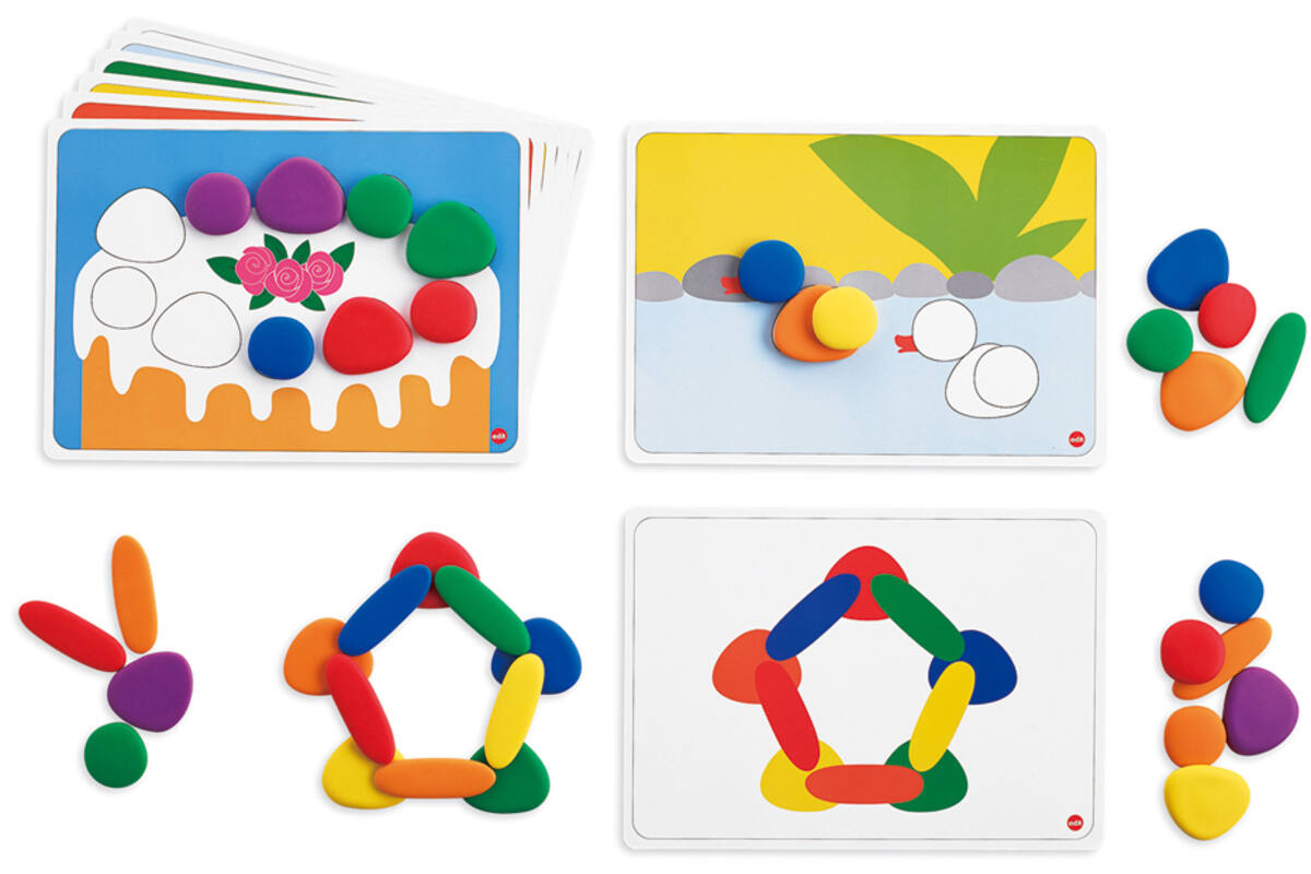 Kiezelstenen Junior in regenboogkleuren, activiteitenset